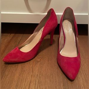 New Jessica Simpson red pointy heels